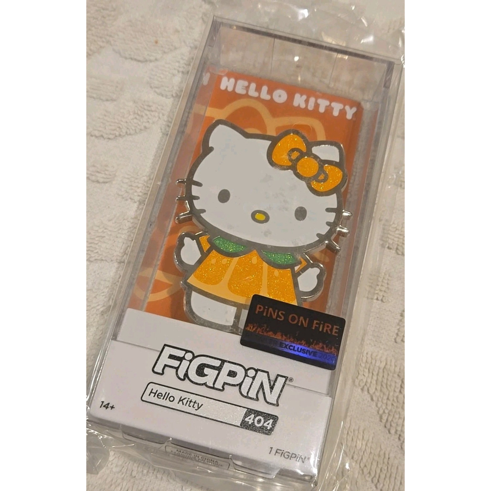 FiGPiN Glitter Hello Kitty #404 - Pins on Fire Exclusive In Box New In Pck (017)